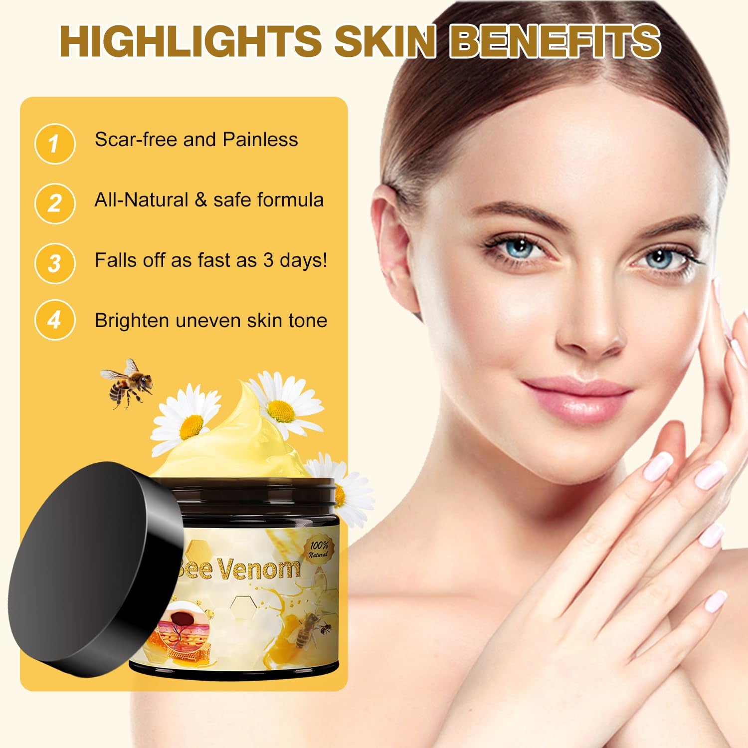 2 Pcs Bee Venom Cream, New Professional Bee Venom Skin Treatment Cream for All Parts of the Body (2.12Oz)
