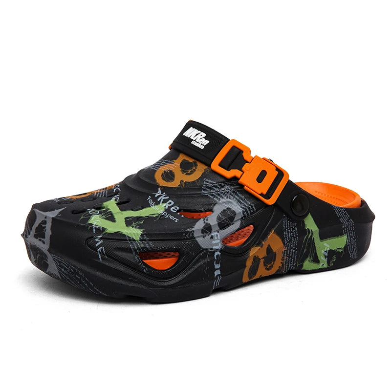 2025 New Men's Clogs Slippers Home Platform Sandals Summer Outdoor Beach Water Shoes Non-slip Male Sneakers Lightweight Sandals