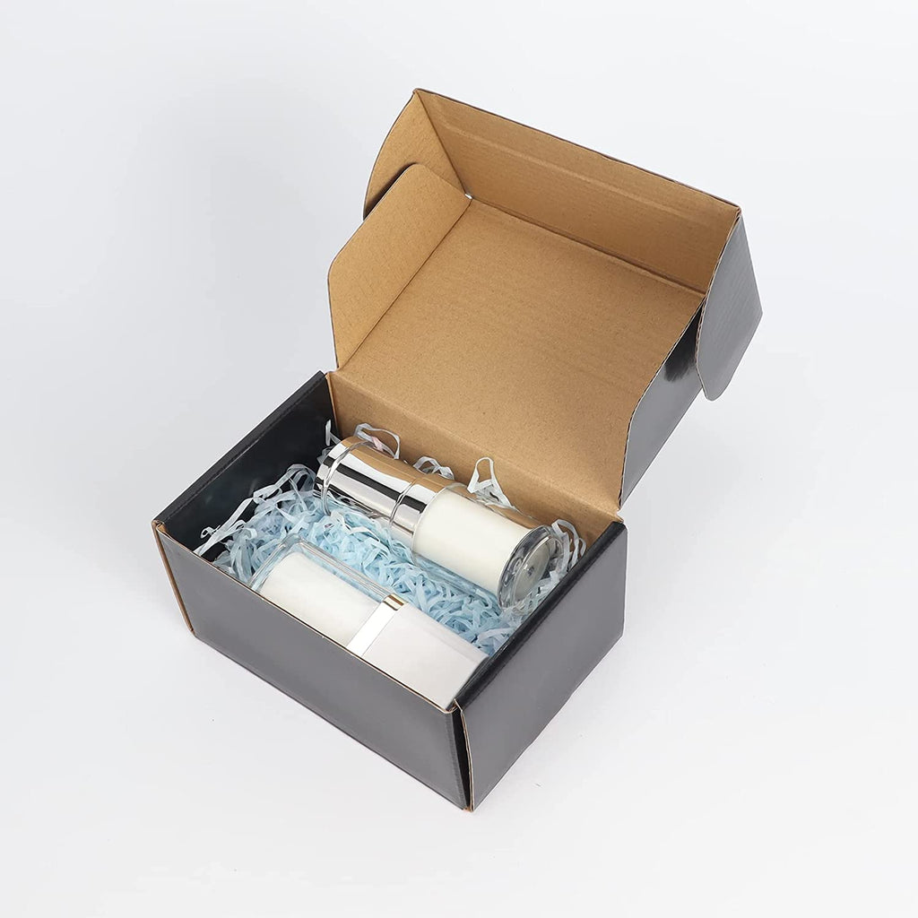 25 Pack 6X4X3 Shipping Boxes for Small Business, Black Packaging Cardboard Boxes, Moving Mailing Packing Box