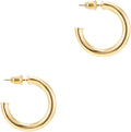 14K Gold Plated Hoop Earrings for Women - 3.5Mm Thick Infinity Gold Hoops Women Earrings - Plated Loop - Lightweight Set