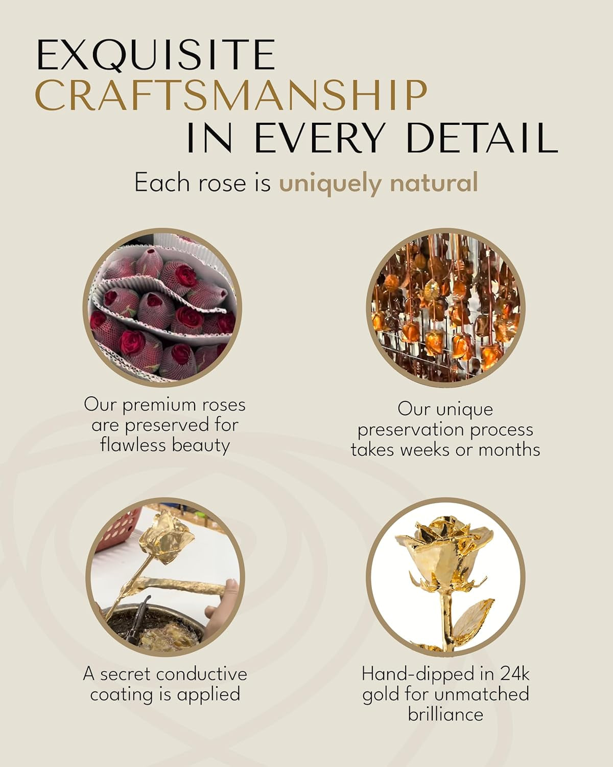 24K Gold Dipped Real Rose – Handmade, Long-Lasting Preserved Flower in Gold Gift Box – Romantic Gift for Anniversary, Valentine'S Day, Mother'S Day, Birthday, Wedding, Wife, Girlfriend