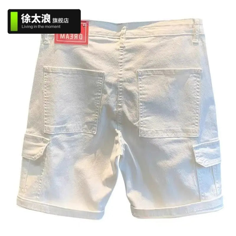 Summer Adventure Multi-Pocket Denim Shorts