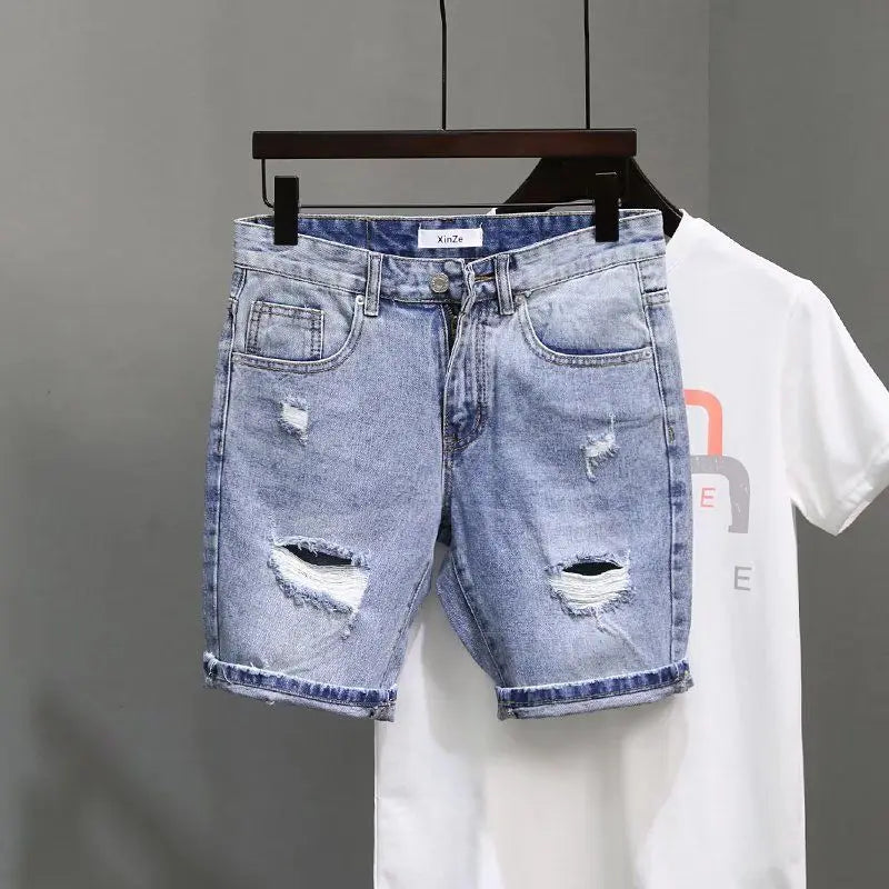 Trendy Summer Denim Shorts for Men
