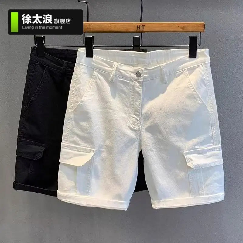 Summer Adventure Multi-Pocket Denim Shorts