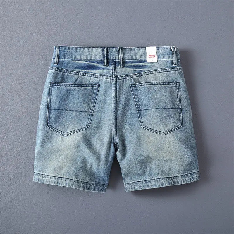 Vintage Washed Denim Shorts for Summer