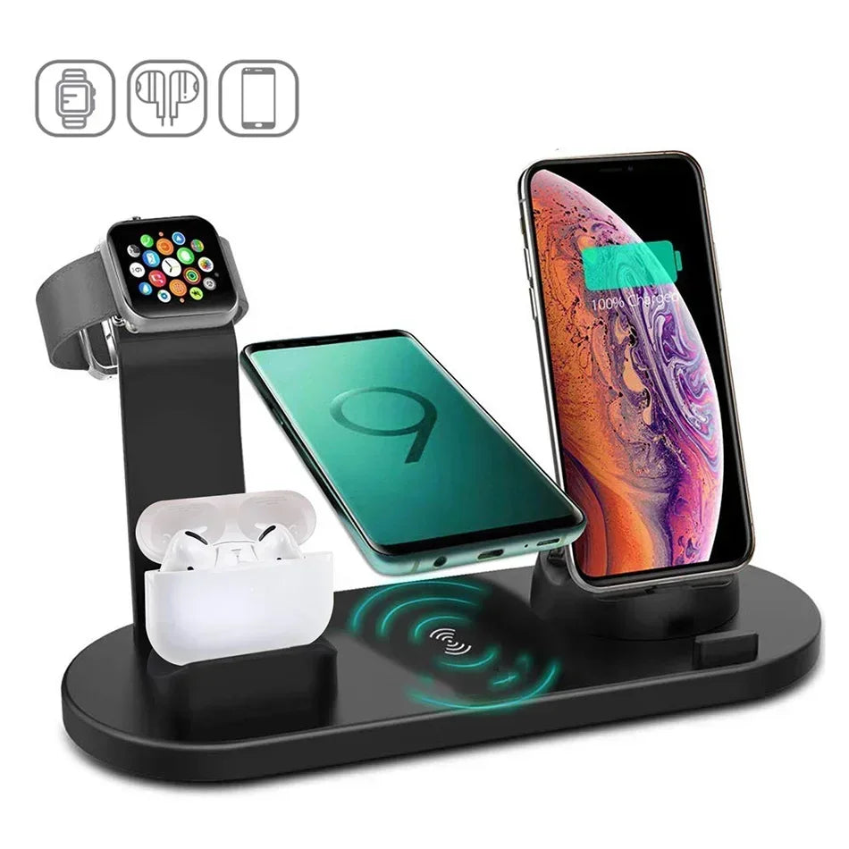 ™ Wireless Charger Stand For iPhone 16-12 Apple Watch 9/8/7/6 Airpods Pro2/1 Phone Chargers Fast Charging Dock Station