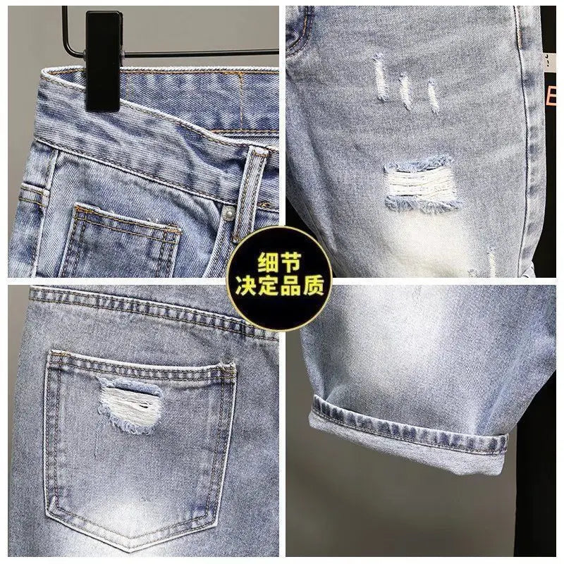 Trendy Summer Denim Shorts for Men