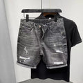 Trendy Korean Slim-Fit Denim Shorts