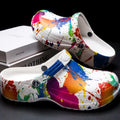 Asgrad Summer Clogs Sandals For Men Soft EVA Waterproof Garden Shoes Fashion Printing Beach Slippers Soft Comfort House Slides