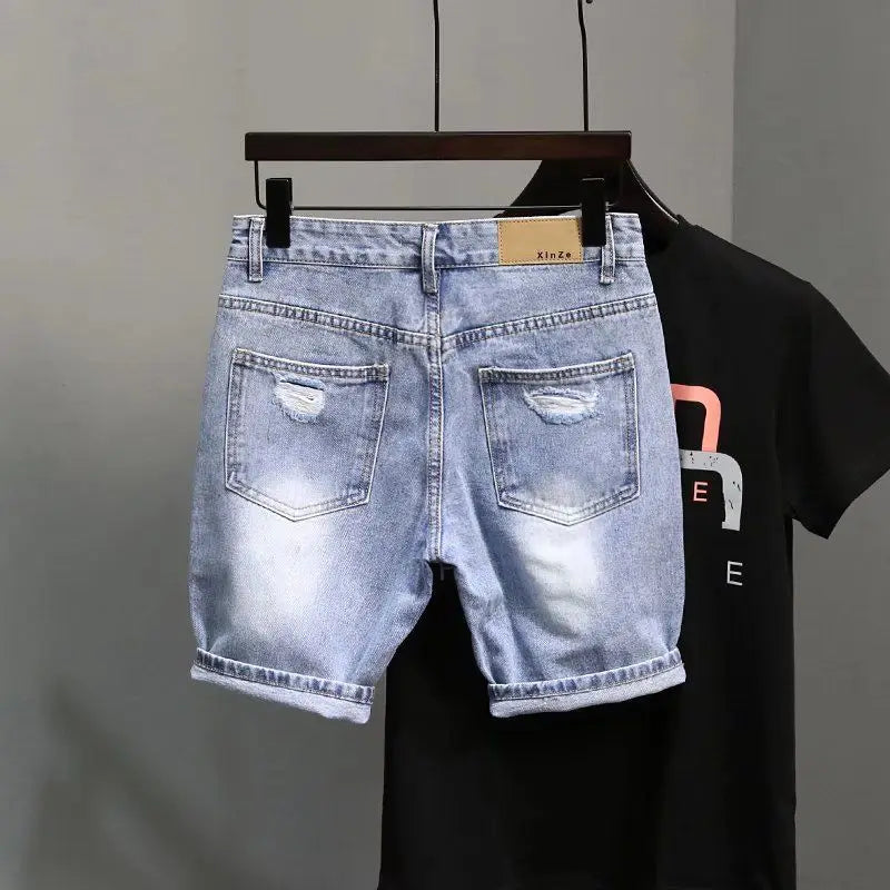 Trendy Summer Denim Shorts for Men