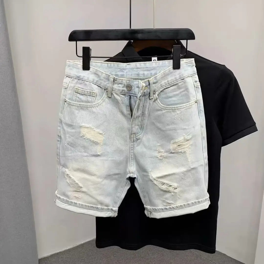 Trendy Summer Denim Shorts for Men