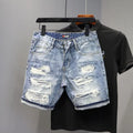 Summer Ripped Denim Shorts for Men