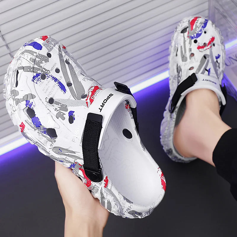 YRZL Men Slippers Summer Soft EVA Slides Lightweight Comfortable Indoor Outdoor Sandals for Men Anti-Slip Beach Shoes for Men