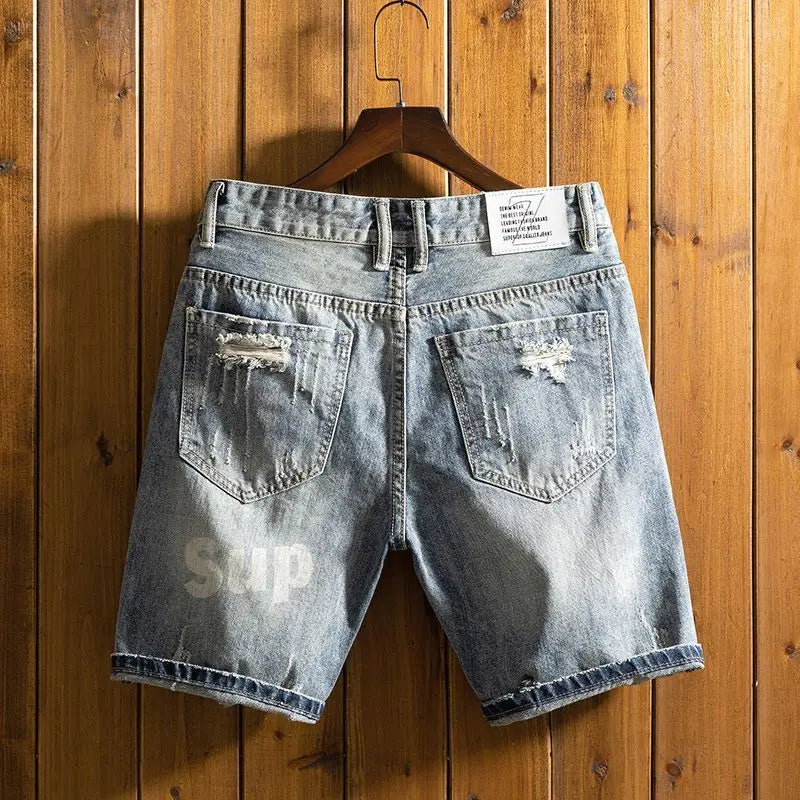 Stylish Ripped Denim Shorts for Boys