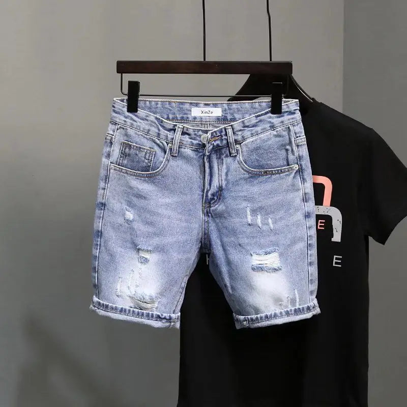 Trendy Summer Denim Shorts for Men