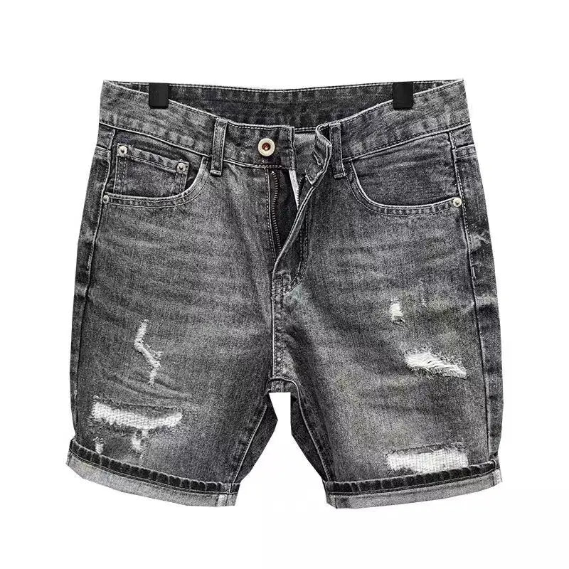 Trendy Korean Slim-Fit Denim Shorts