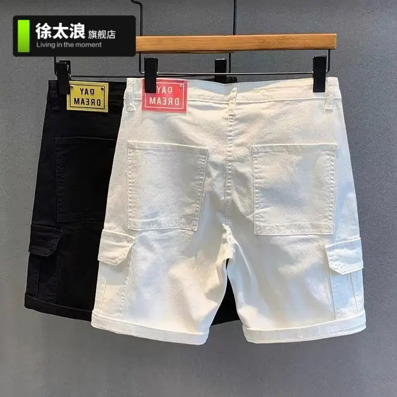 Summer Adventure Multi-Pocket Denim Shorts