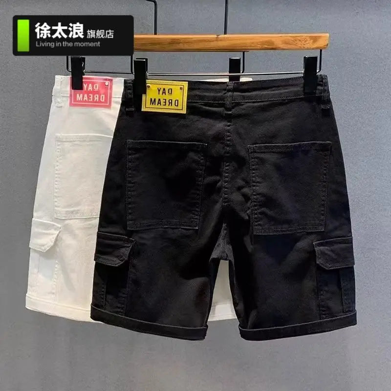 Summer Adventure Multi-Pocket Denim Shorts