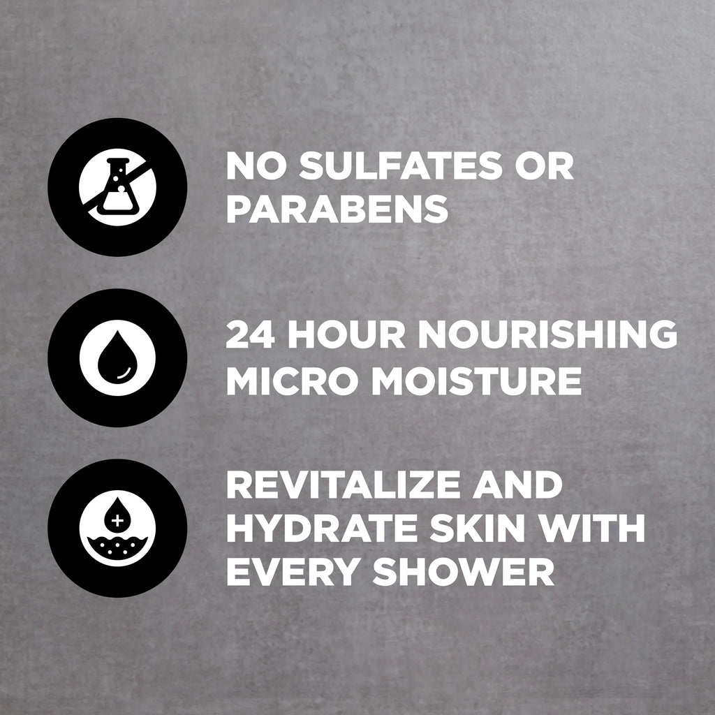 (4 Pack)  Purifying Hydrating Face & Body Wash for Men Charcoal & Clay, 30 Oz