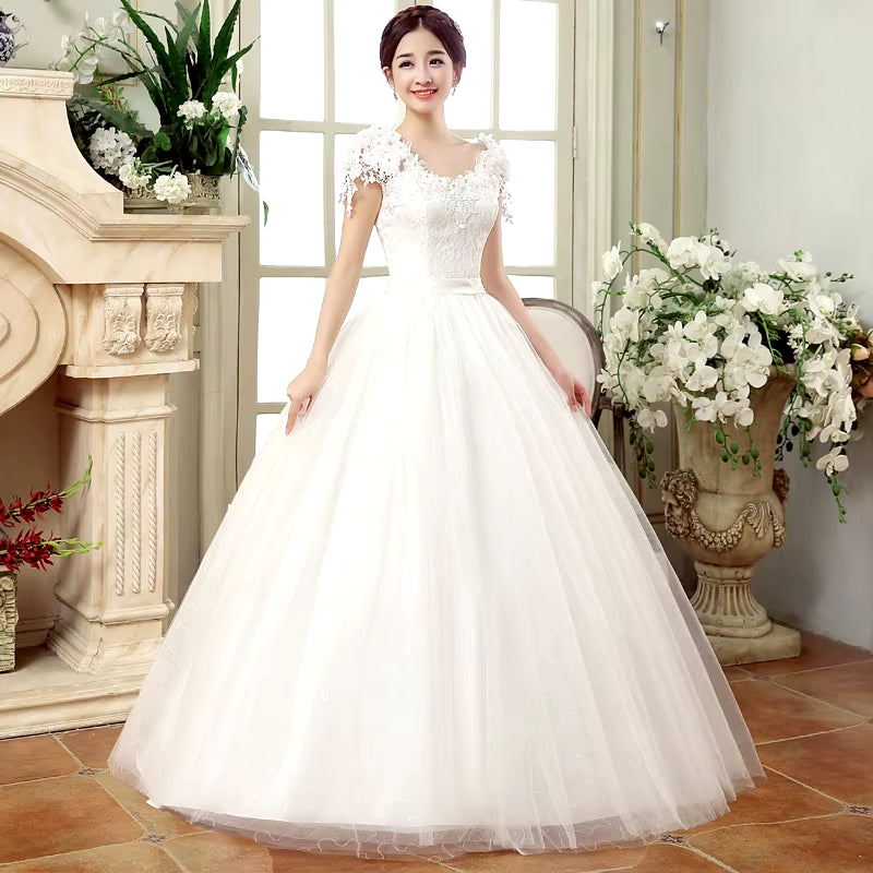 Yc-X01#Lace up Wedding Dress Prom Ball Gown Wholesale Cheap Dresses Bride Married Pregnant Wholesale Party Customize Large Size