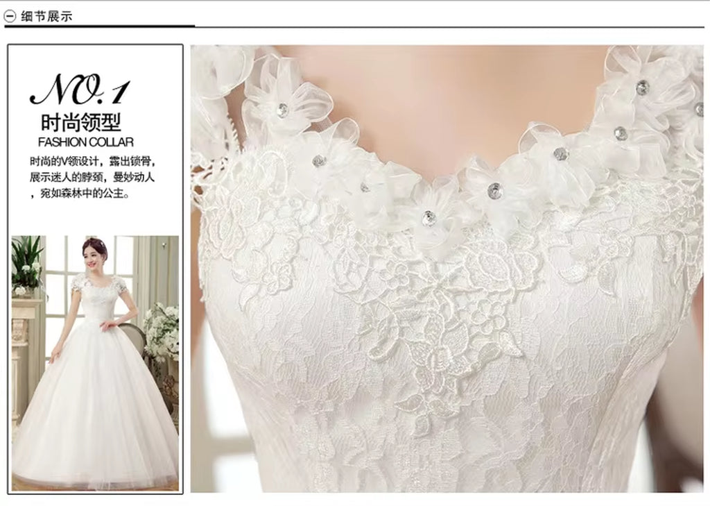 Yc-X01#Lace up Wedding Dress Prom Ball Gown Wholesale Cheap Dresses Bride Married Pregnant Wholesale Party Customize Large Size